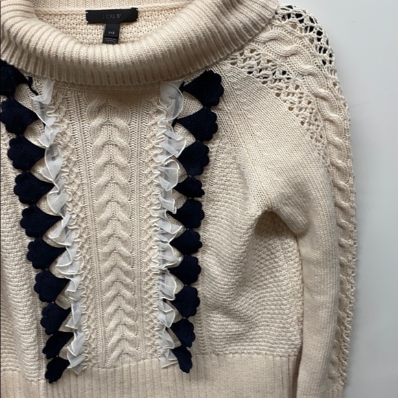 Jcrew white knit long sleeve turtleneck - Picture 4 of 5